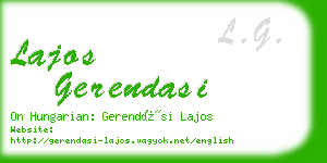 lajos gerendasi business card